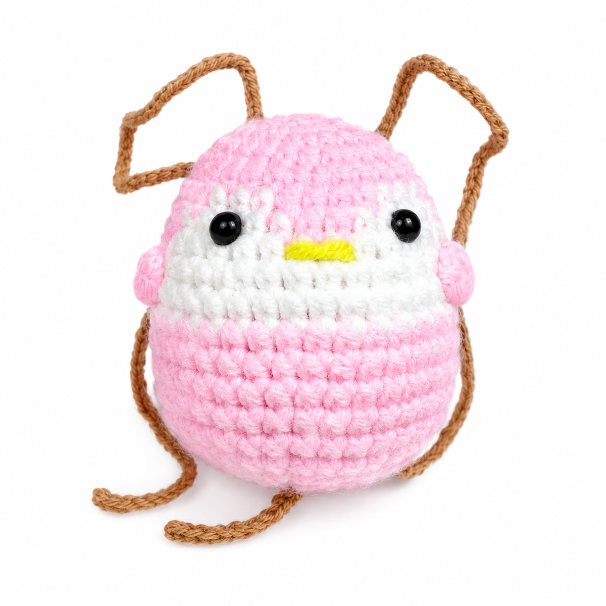 Pink Crochet Bird Amigurumi Plush
