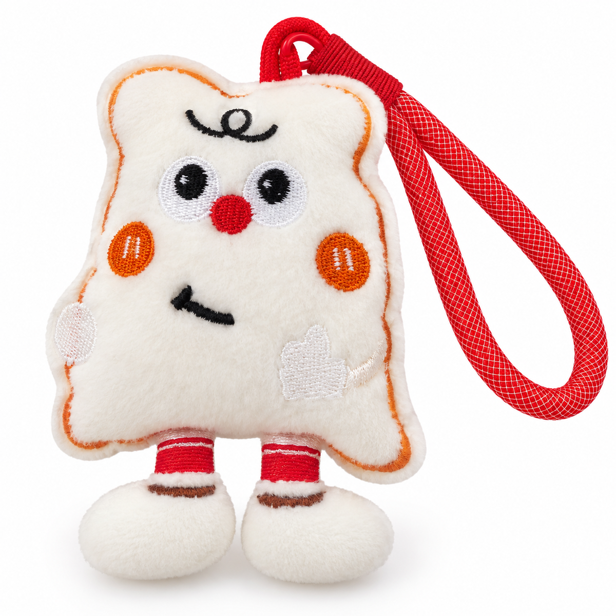Cute Toast Plush Wristlet Keychain