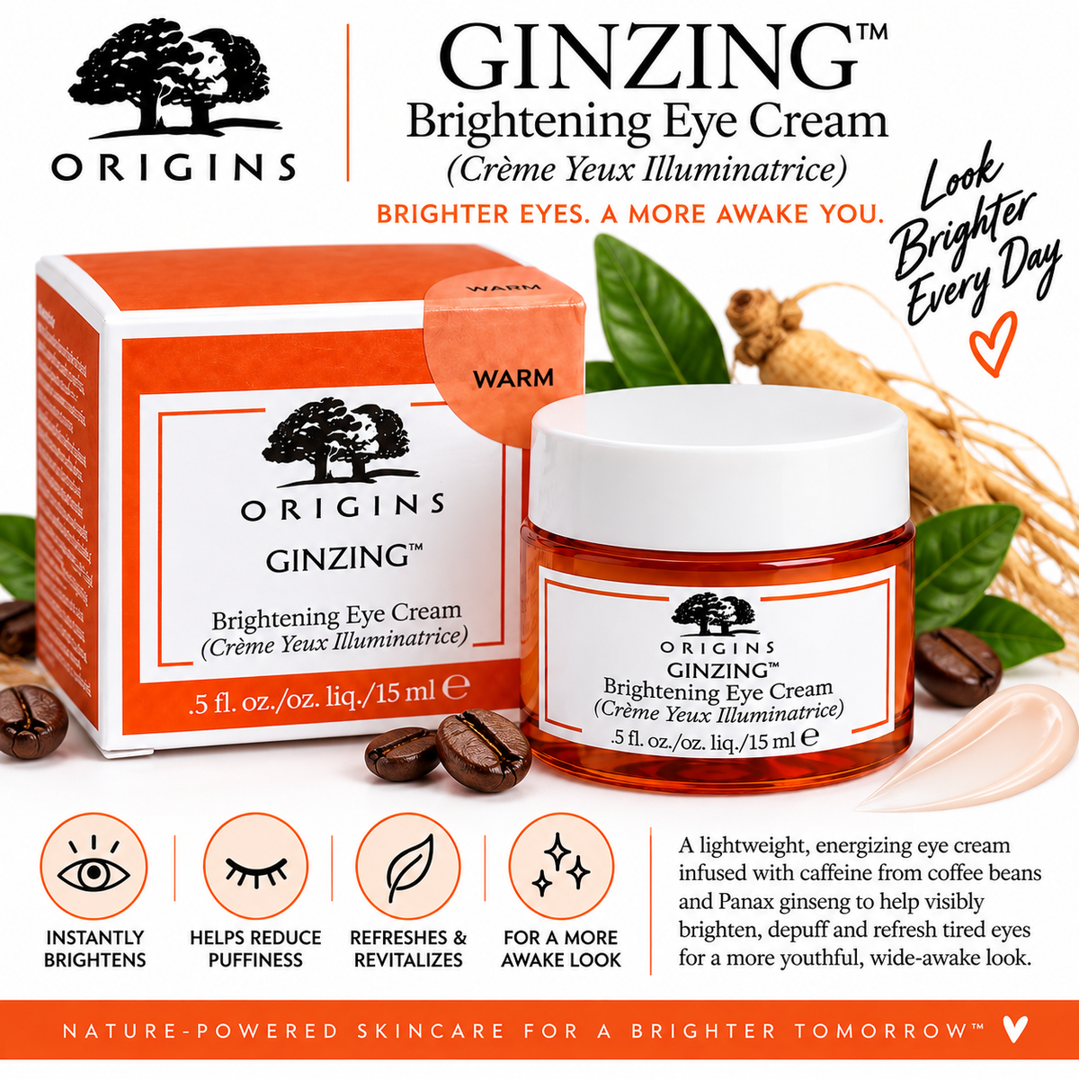 Origins GinZing™ Brightening Eye Cream – Warm
