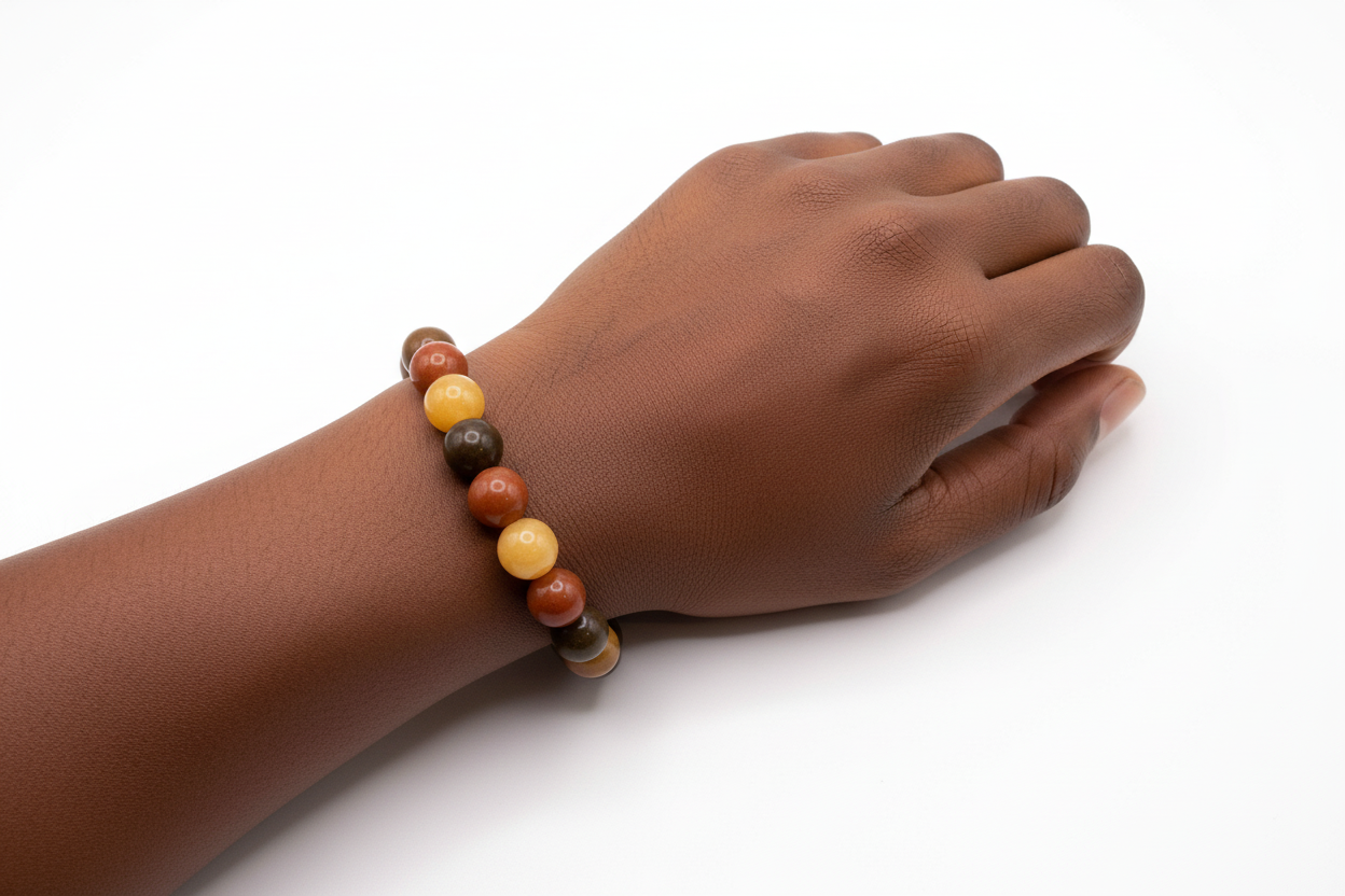 Earth Tone Beaded Stretch Bracelet