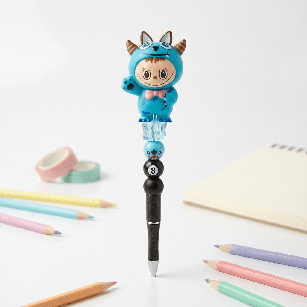 š Blue Monster Character Beaded Pen ā Fun, Unique & Collectible Writing Pen