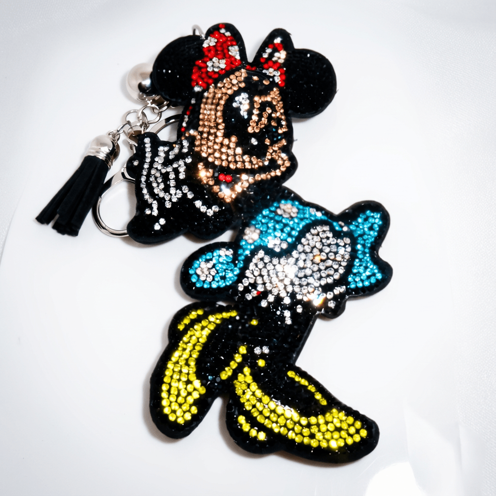 ✨ Large Minnie Crystal Cartoon Keychains