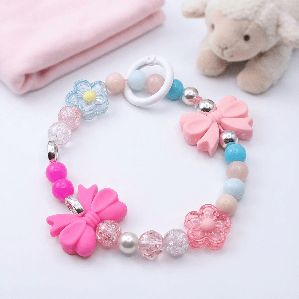 π Pink Bow & Flower Phone Charm