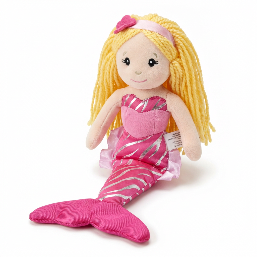 Sea Sparkle Mermaid Plush Doll 🧜🏽♀️✨