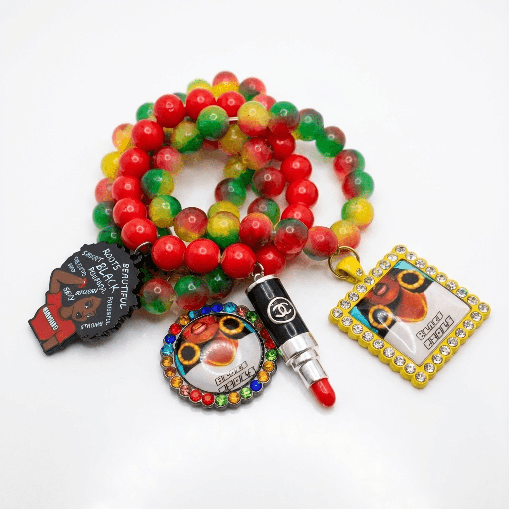 Ites, Gold & Green Stackable bracelet