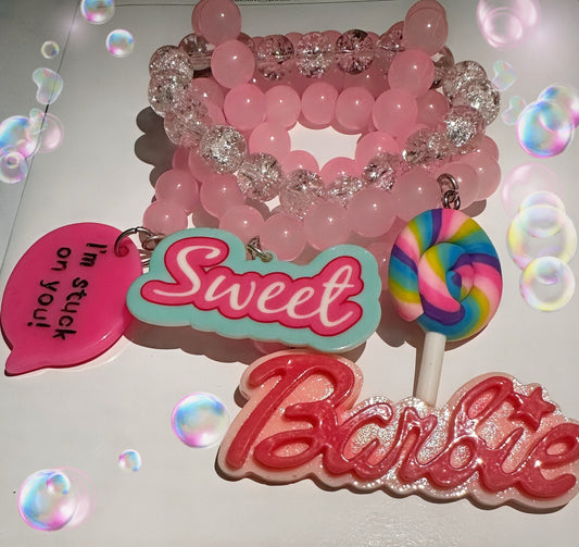 Pink stackable bracelet
