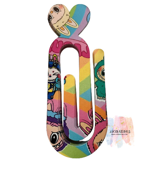 Rainbow Popmart-Inspired Oversized Paperclip Bookmark! 🌈✨