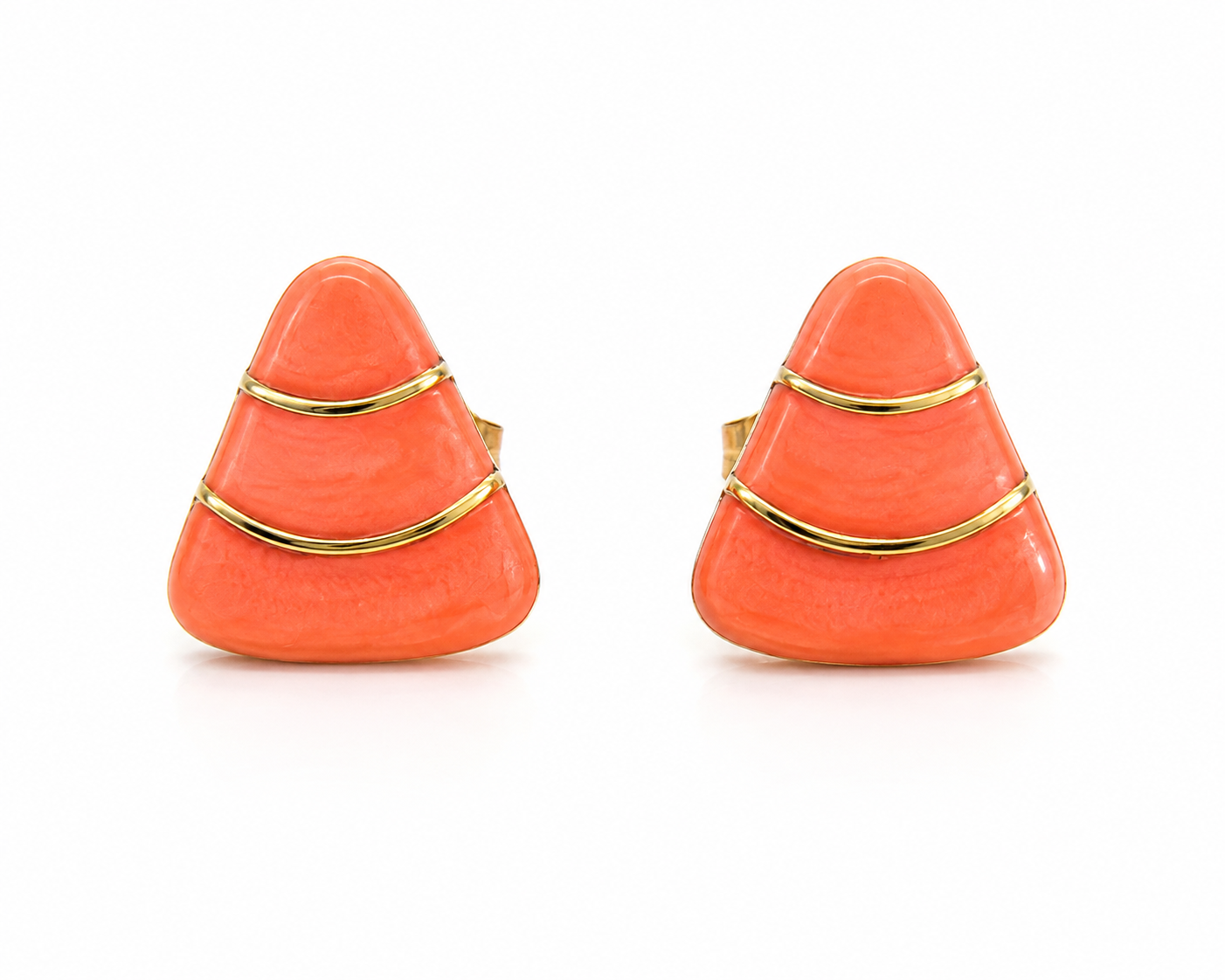 Coral Triangle Stud Earrings