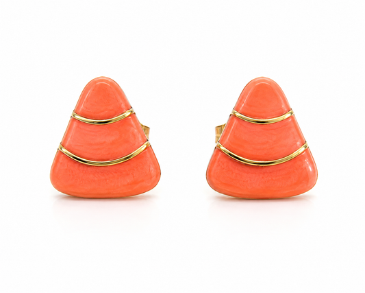 Coral Triangle Stud Earrings