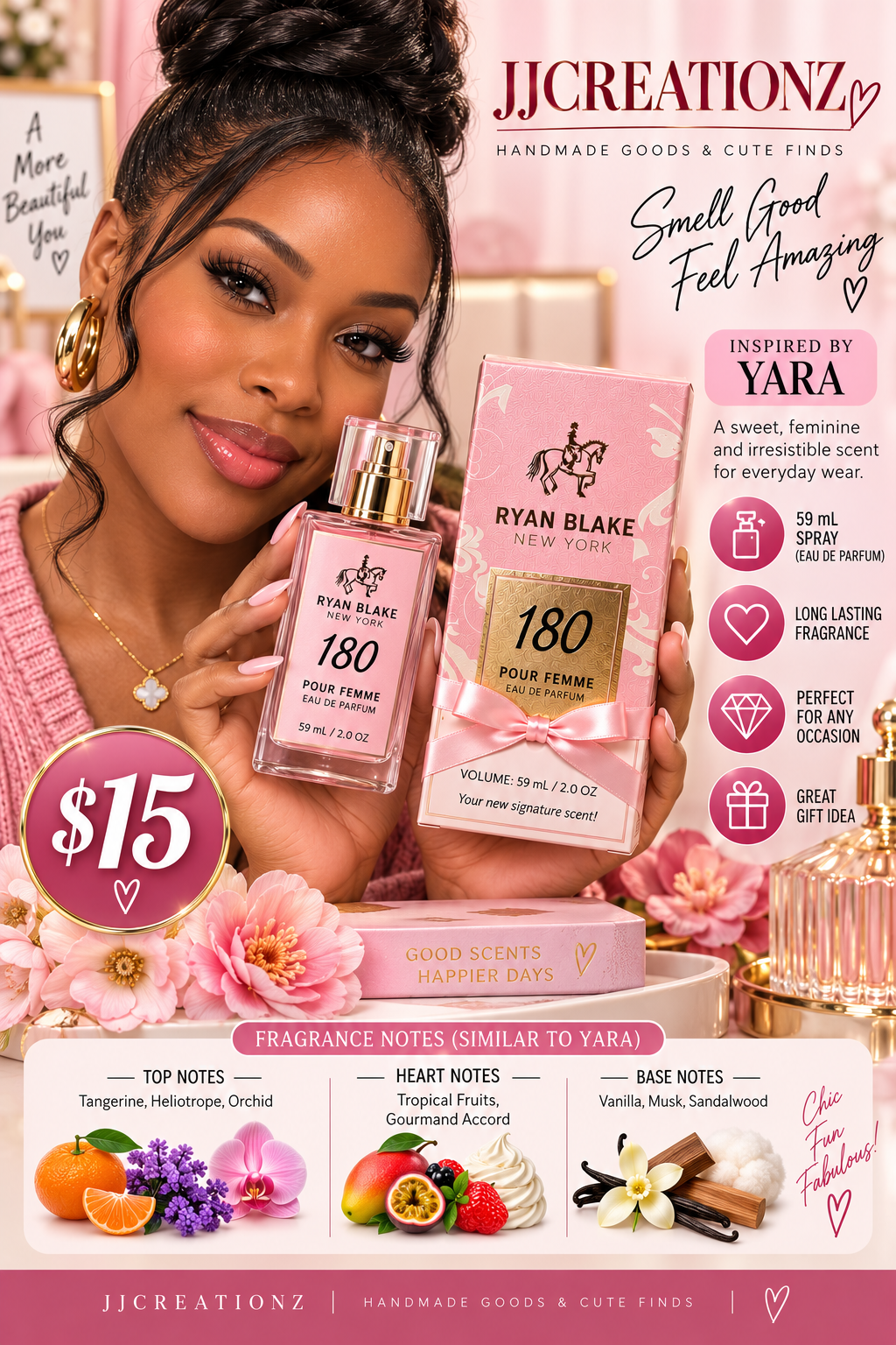 Ryan Blake 180 Women’s Eau de Parfum – Sweet Tropical Vanilla Fragrance