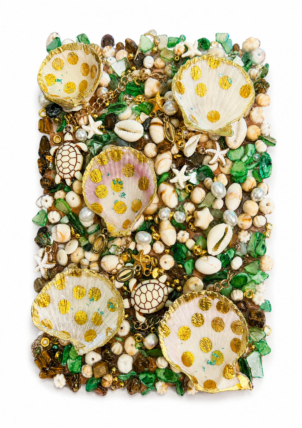 Coastal Luxe Resin Art Tray