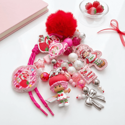🍓 Strawberry Sweet Bag Charm – Handmade Beaded Accessory 🍓