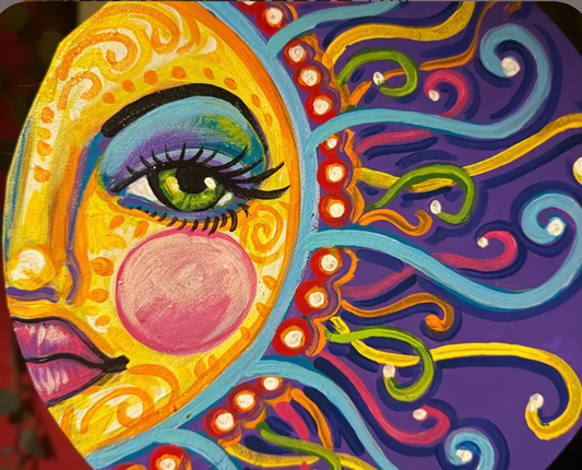 Colorful Abstract Portrait Painting