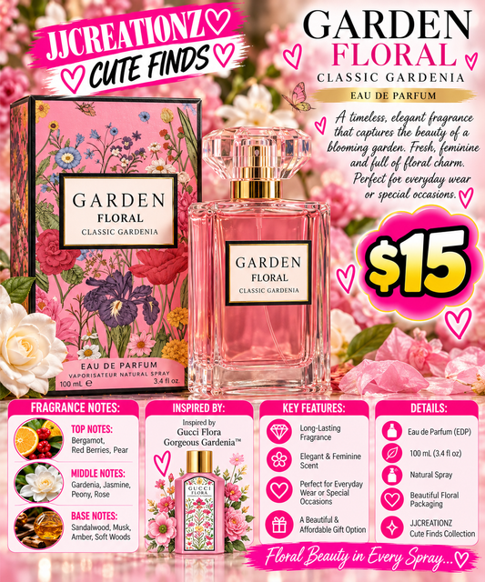 Garden Floral Classic Gardenia Eau de Parfum – 100ml | Inspired by Gucci Flora Gorgeous Gardenia