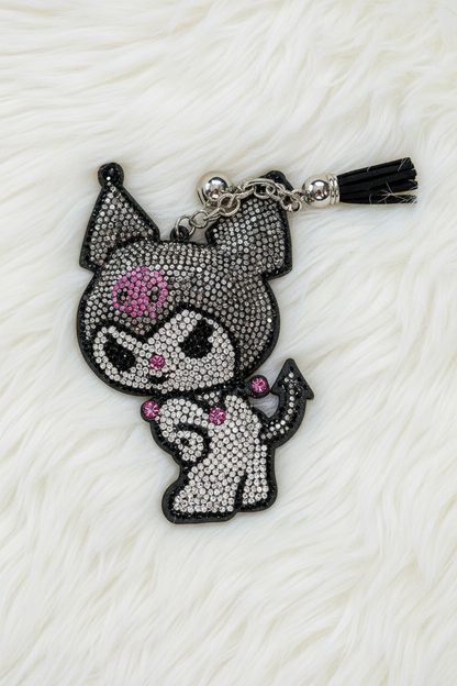 ✨ Rhinestone Kuromi Keychain – Sparkle Edition ✨
