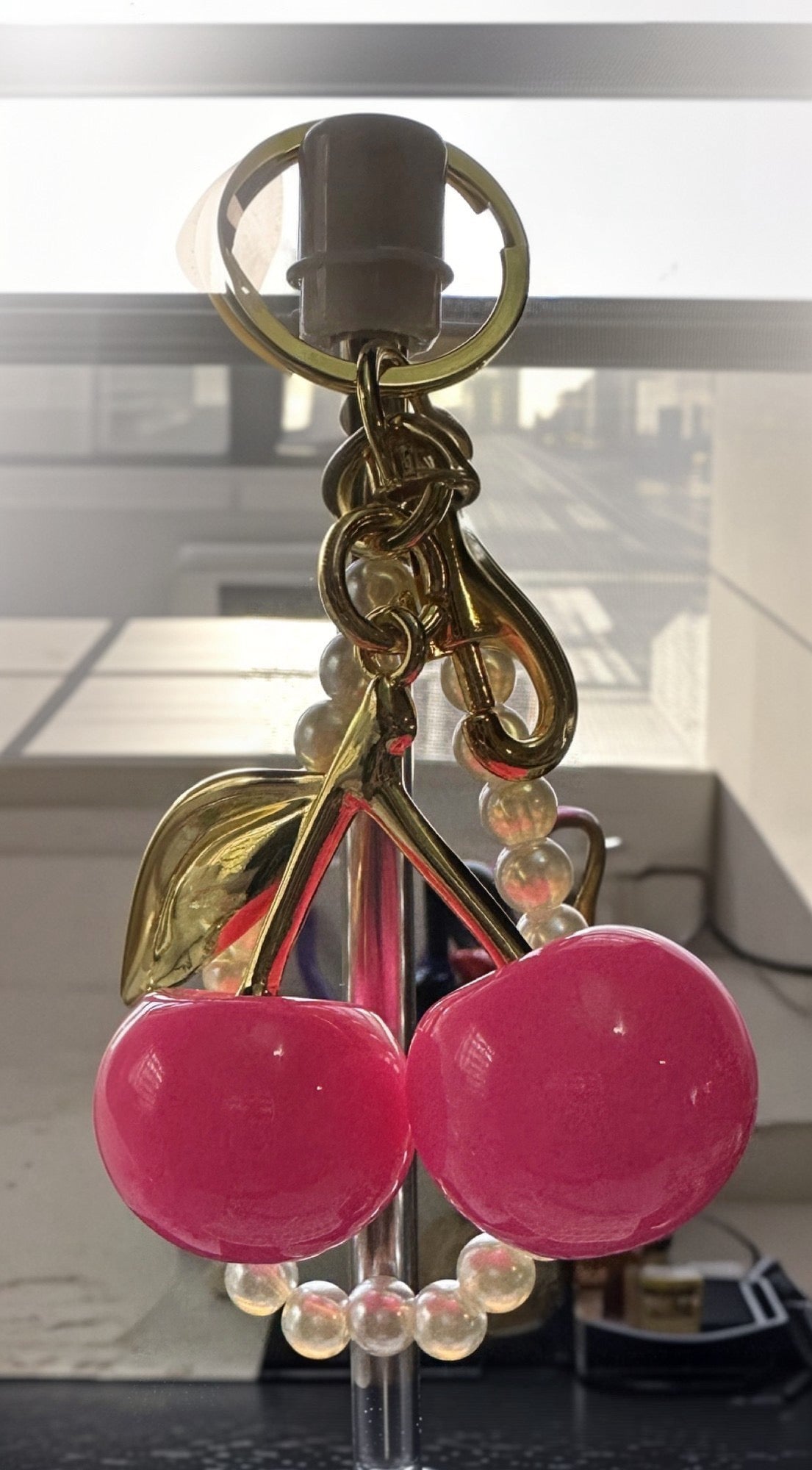 Hot Pink Bag Charm