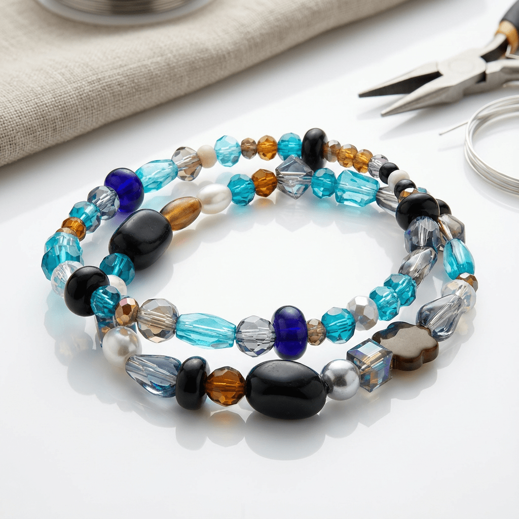 Handmade Beaded Bracelet Set – Ocean Fire Collection