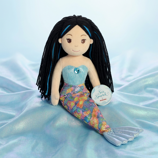 Sea Sparkle Mermaid Plush Doll 🧜🏽‍♀️✨