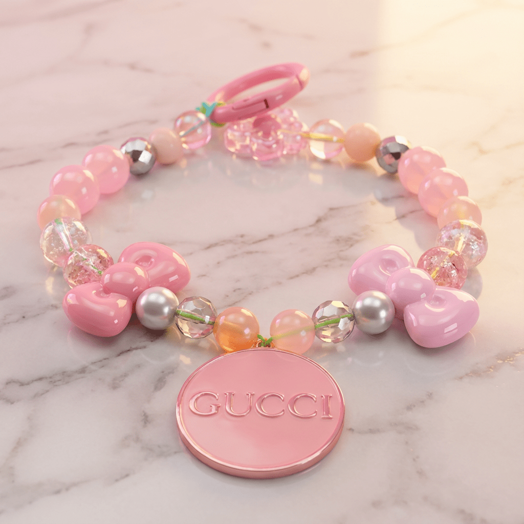 🌸 Blush Pink Luxury-GG Inspired Bow Phone Charm