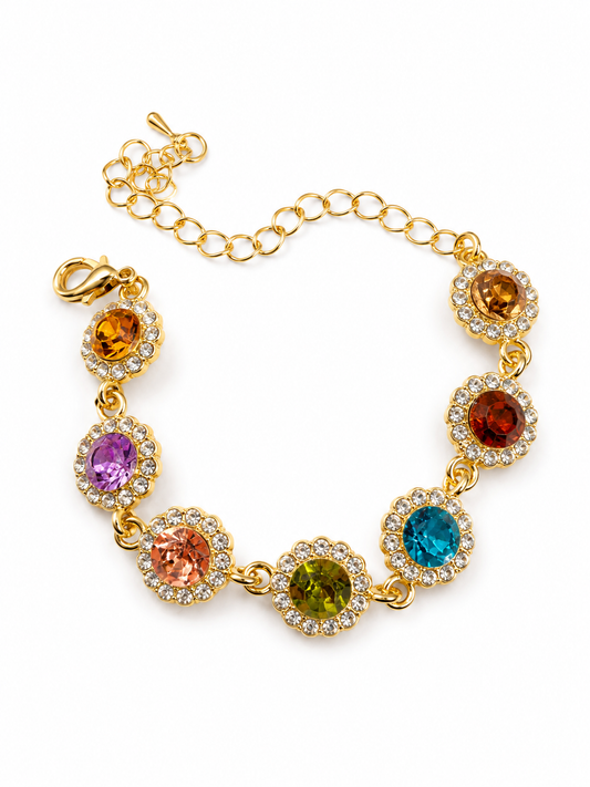 Rainbow Radiance Crystal Bracelet