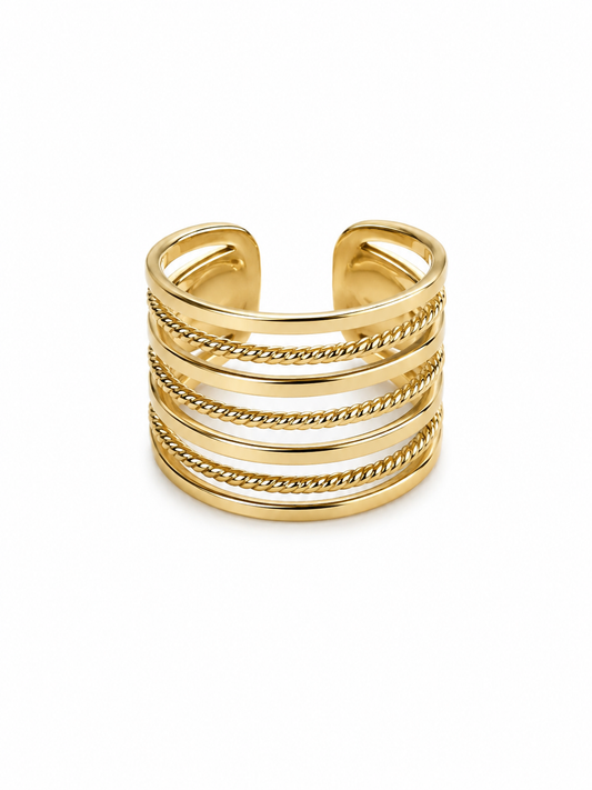 Gold Layered Open Cuff Ring