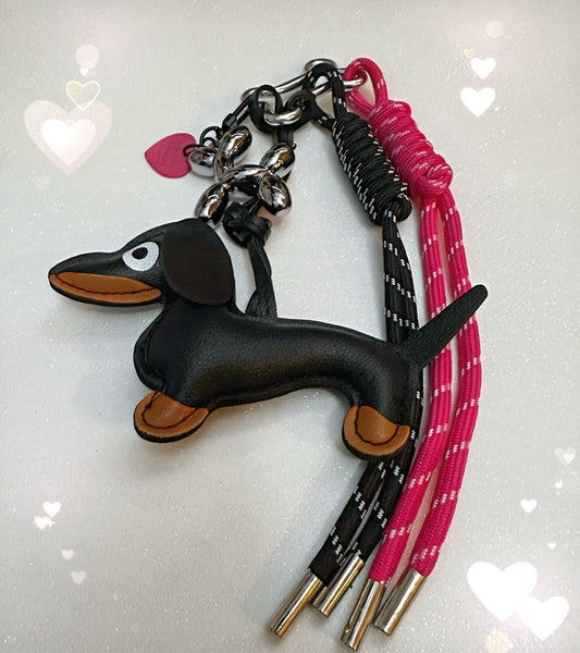 Dachshund pop bag charm