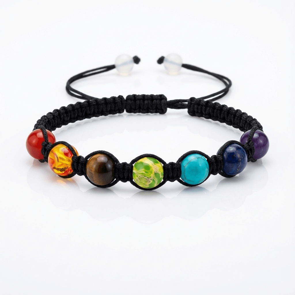 Handmade Chakra-Inspired Adjustable Bracelet – Healing Bead Jewelry