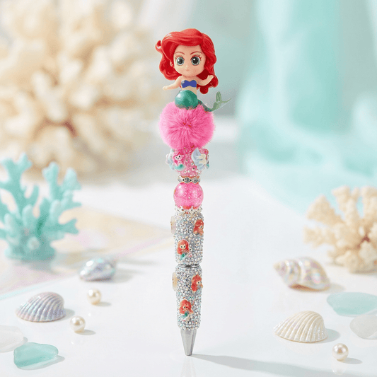 ✨ Cinderella Crystal Pen – Sparkly Princess Bead Pen ✨