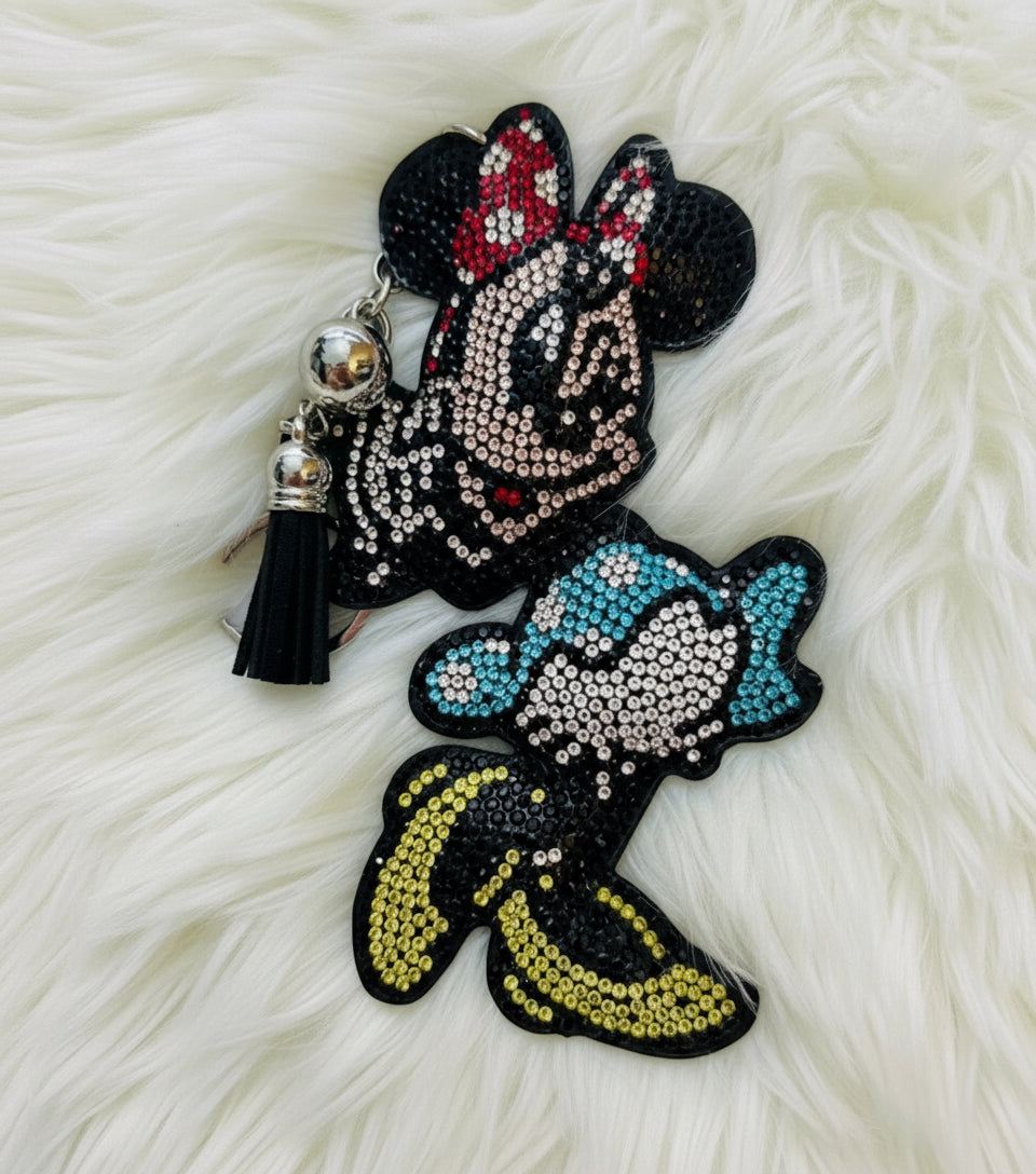 ✨ Large Minnie Crystal Cartoon Keychains