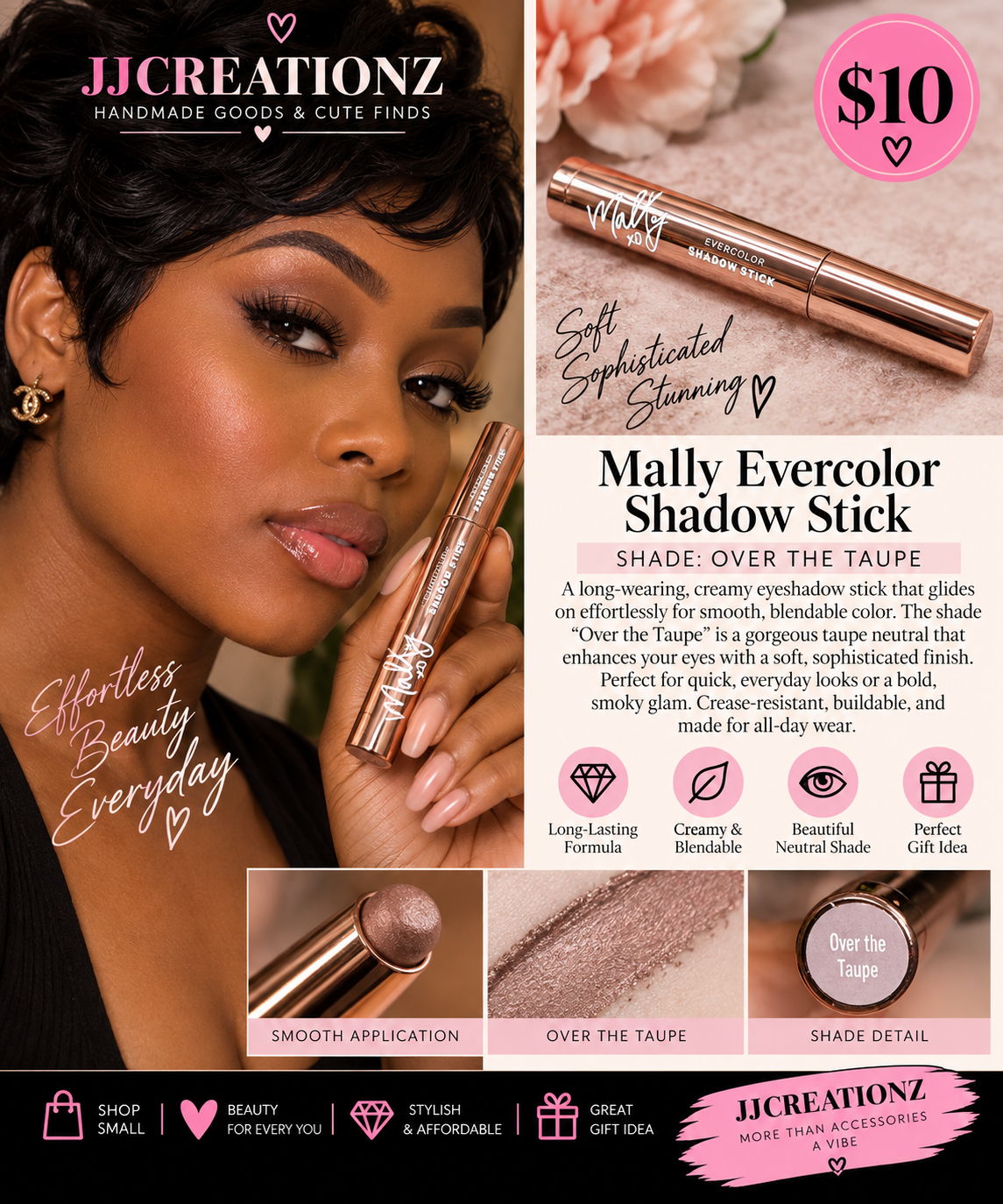 Mally Evercolor Shadow Stick – Over the Taupe Cream Eyeshadow
