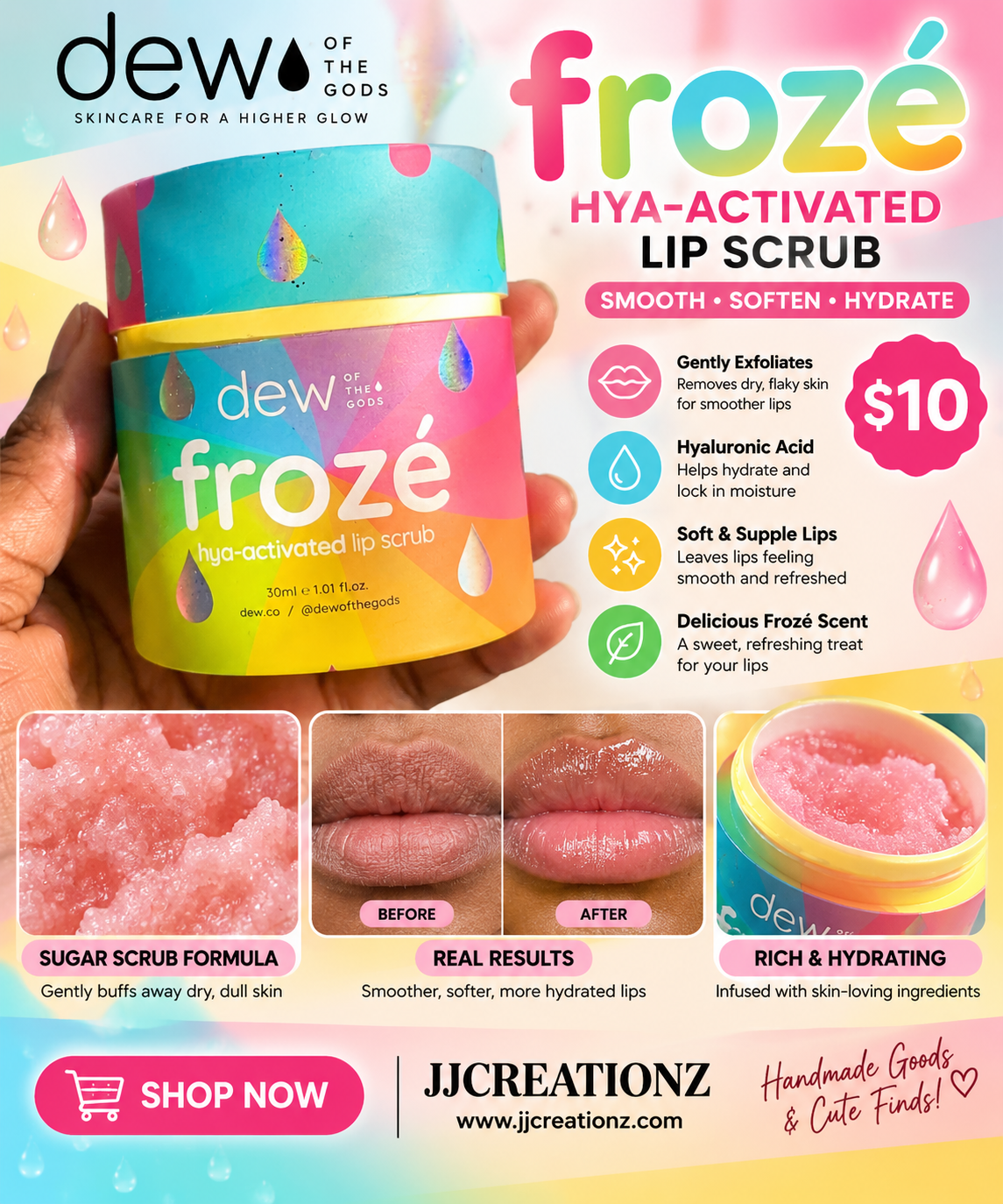Dew of the Gods Frozé Hya-Activated Lip Scrub – 30 mL