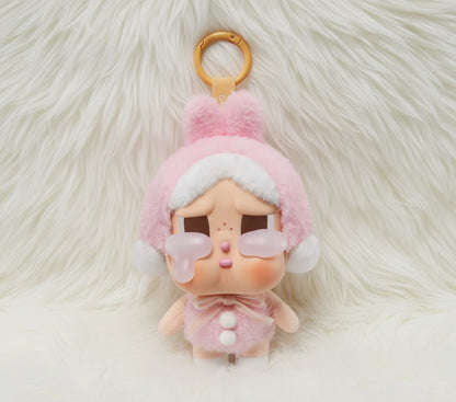 🐰 Crybaby Bunny Keychain Plush – Cute Pink Bag Charm