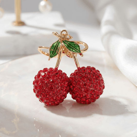 🍒 Crystal Cherry Keychain
