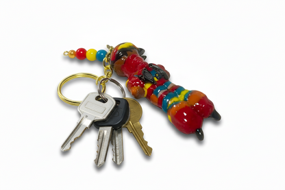 Colorful VI moko jumbieCharm – Handmade Polymer Clay Keychain