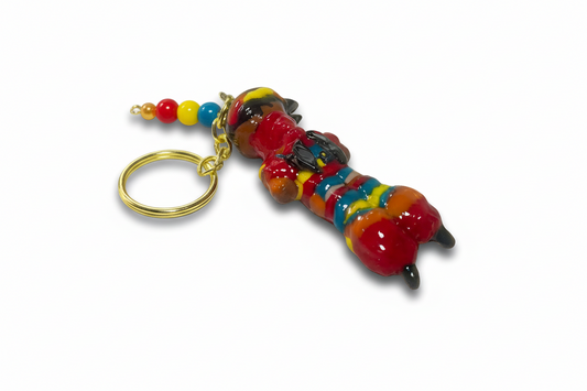 Colorful VI moko jumbieCharm – Handmade Polymer Clay Keychain