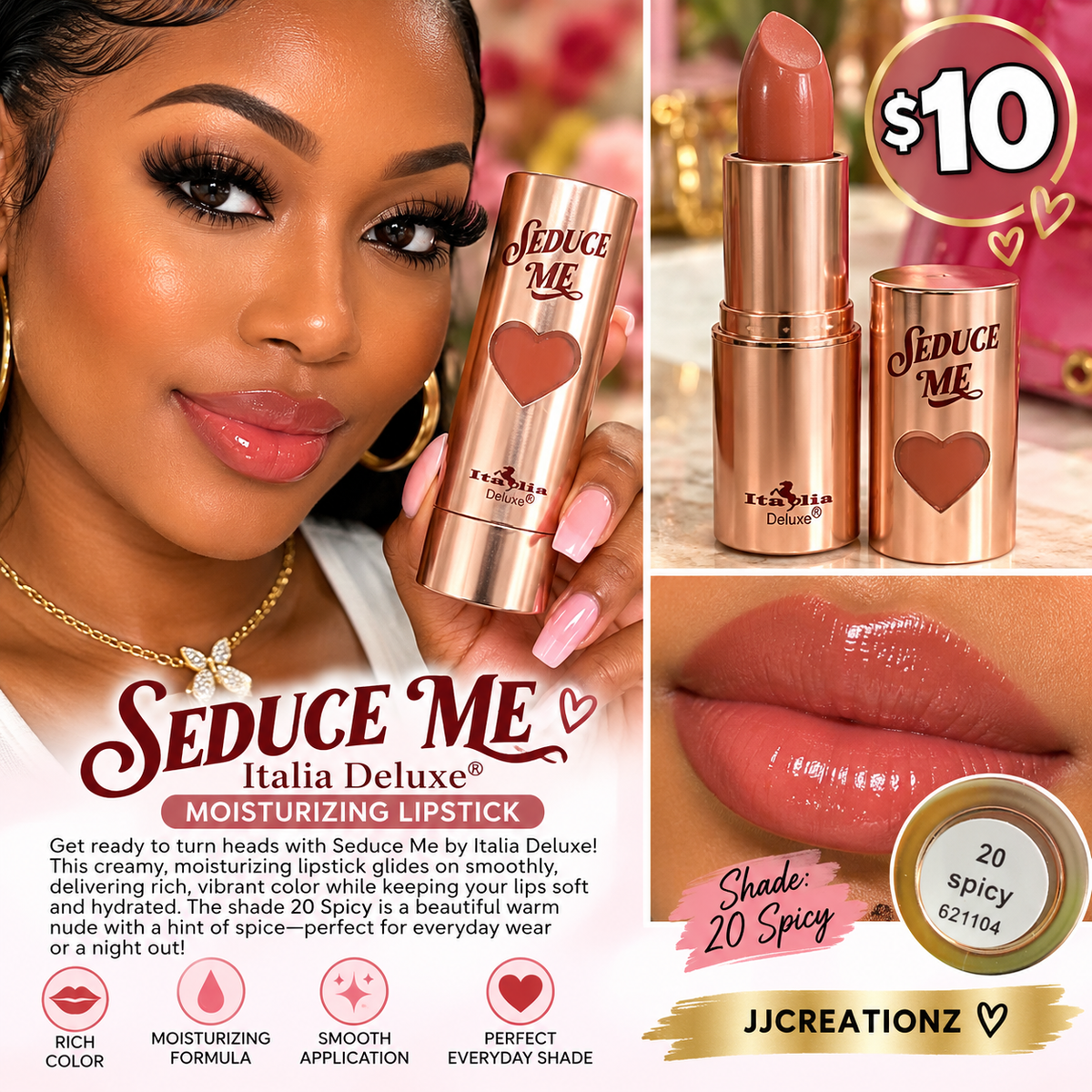 Italia Deluxe Seduce Me Moisturizing Lipstick – Shade 20 Spicy