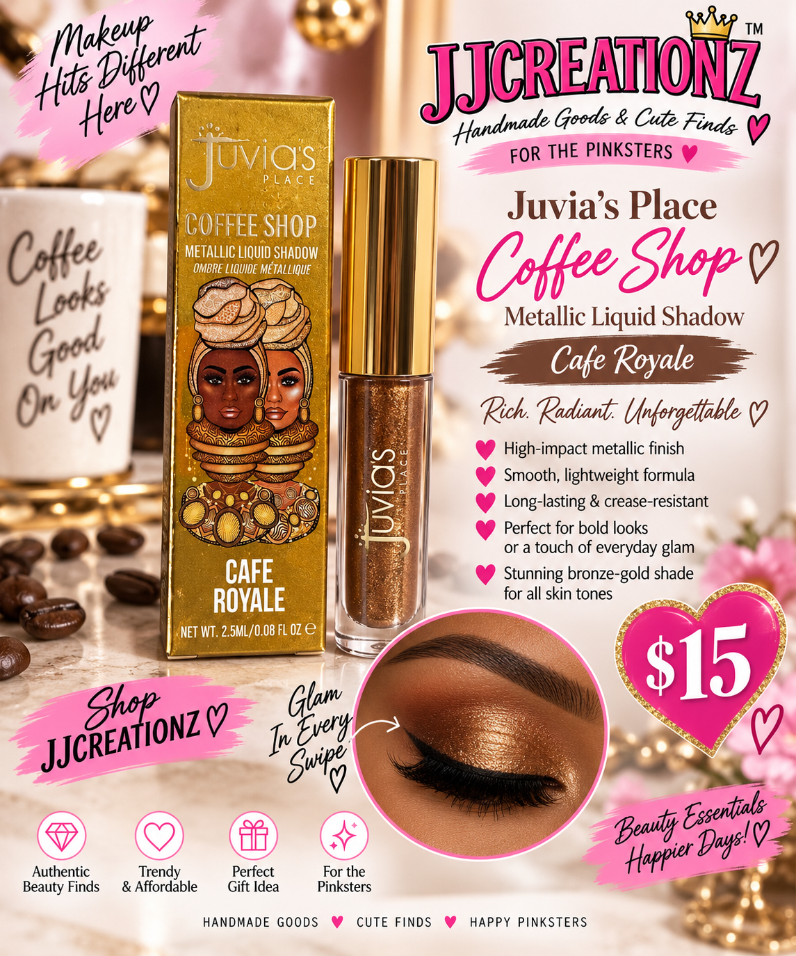 Juvia’s Place Coffee Shop Metallic Liquid Shadow – Café Royale
