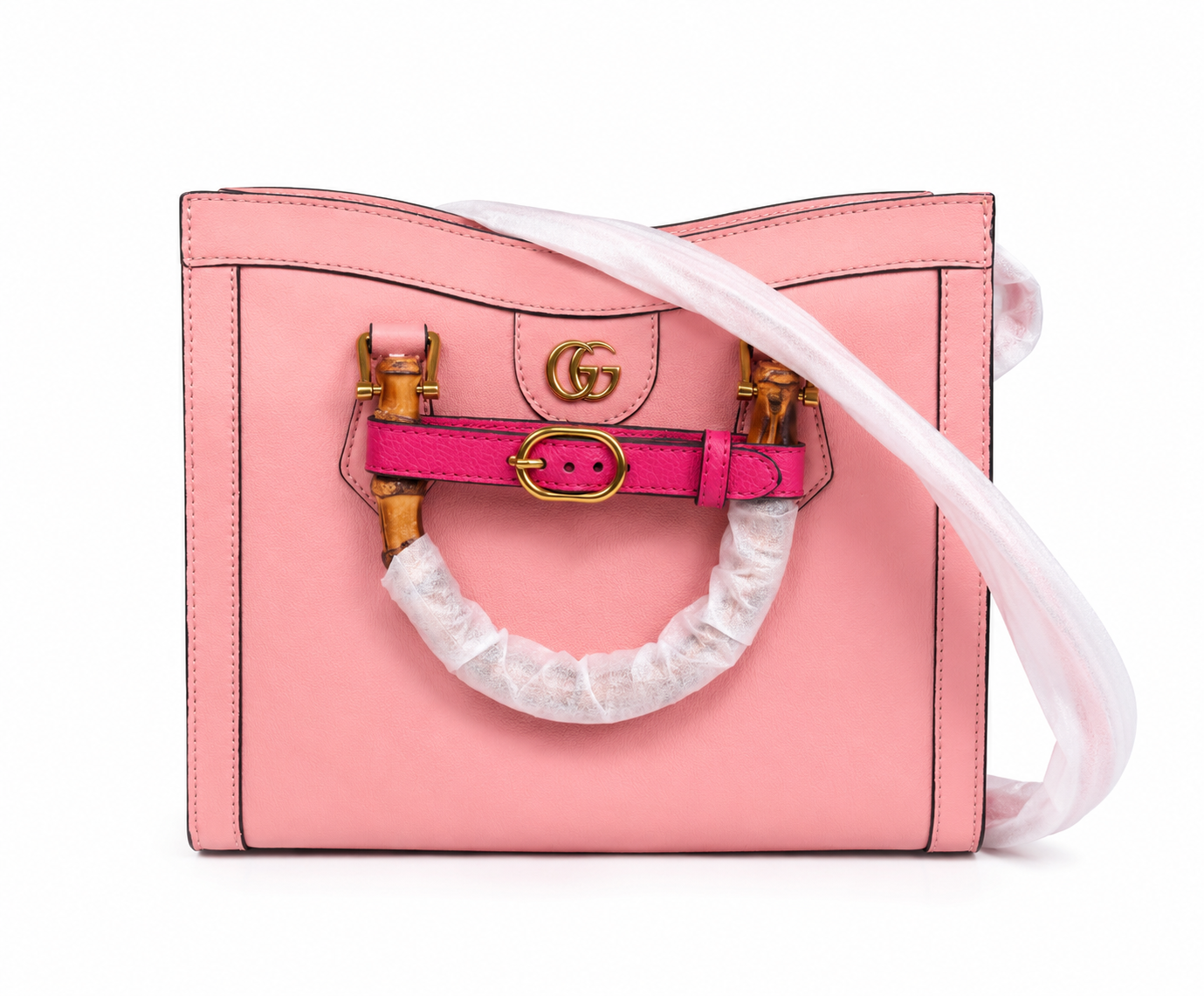Blush Luxe Bamboo Satchel