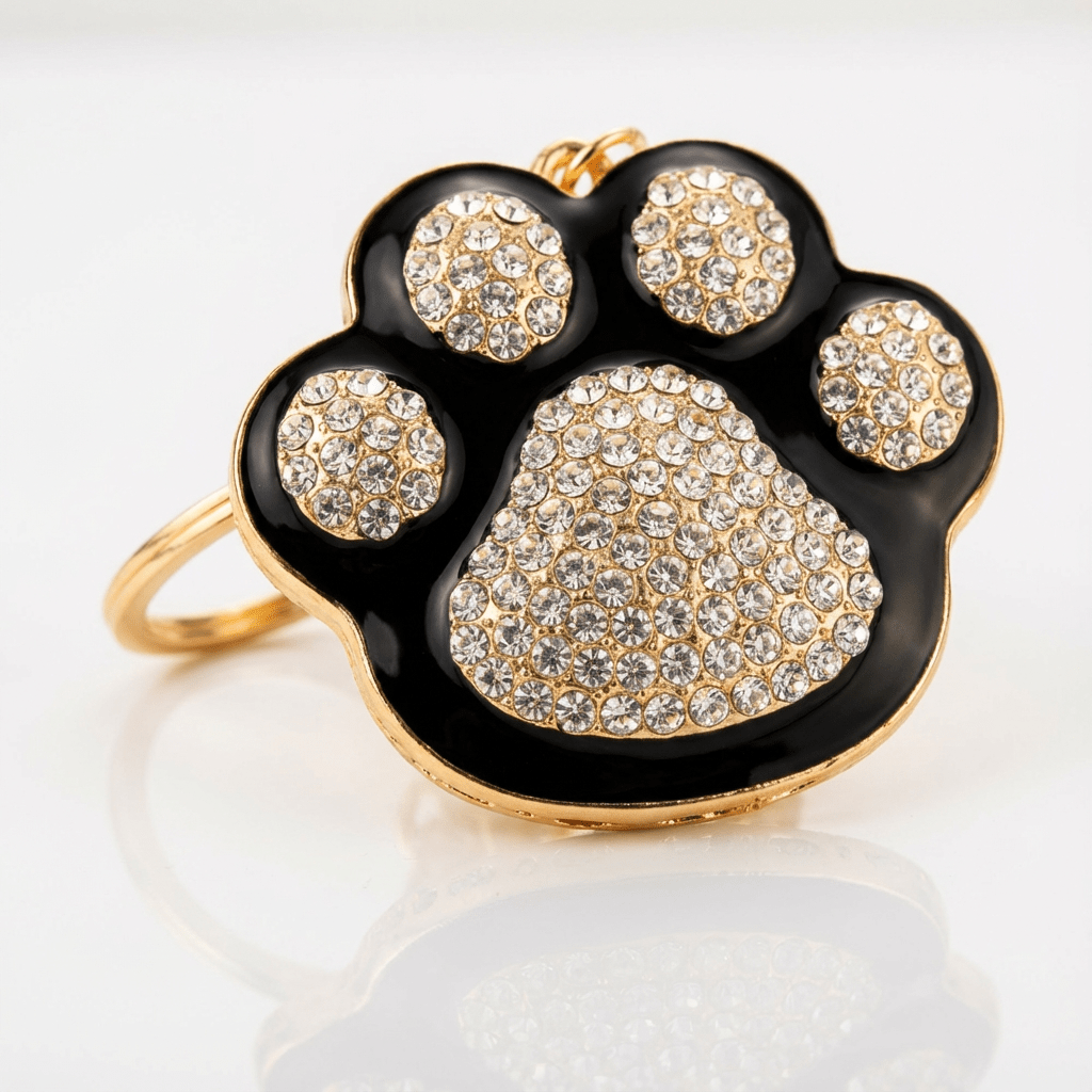 🐾 Crystal Paw Keychain