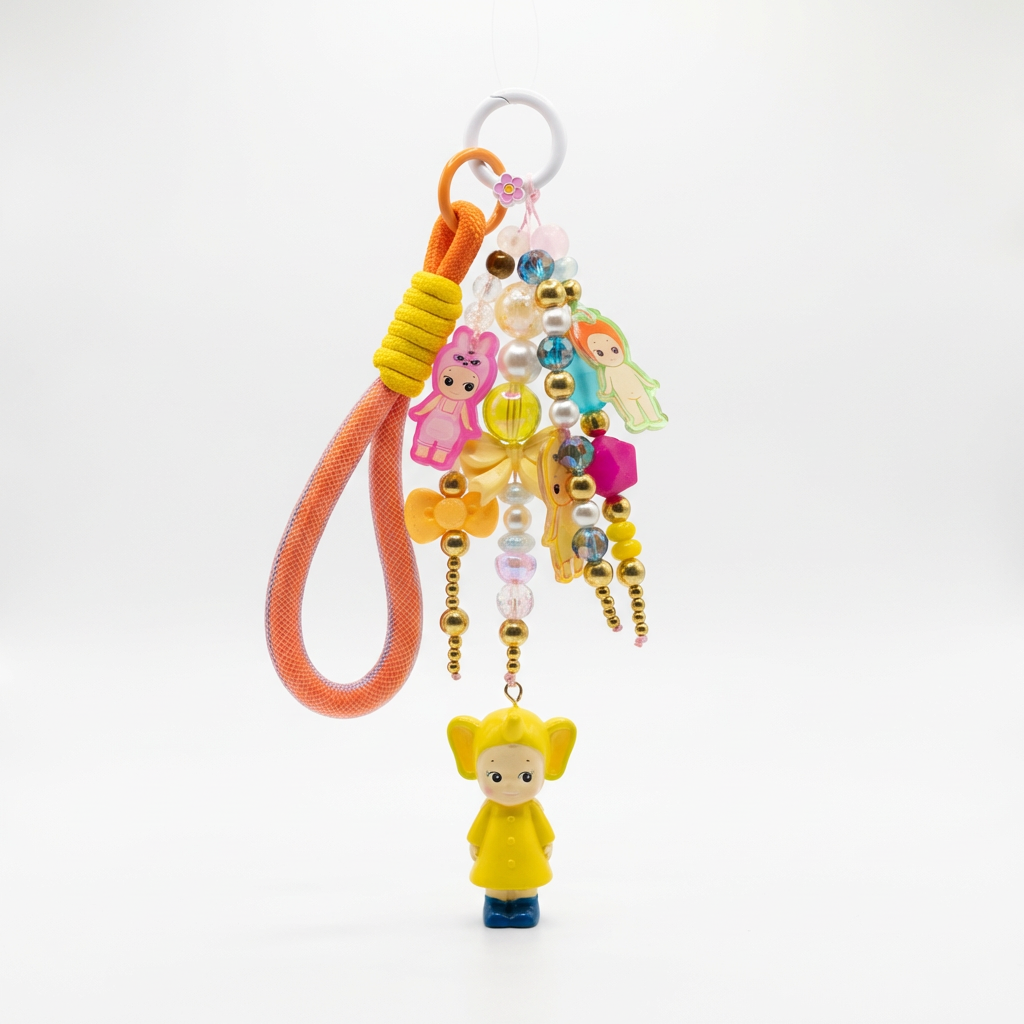 Color Pop Charm Wristlet Keychain – Cute & Playful Edition 💖