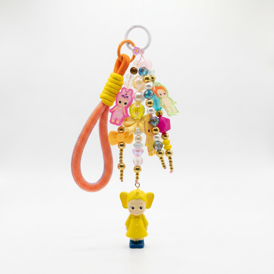 Color Pop Charm Wristlet Keychain – Cute & Playful Edition 💖