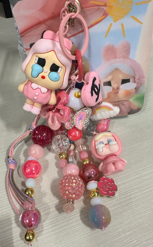 💖 Pink Crybaby Junk Bookmark – Sweet Kawaii Edition
