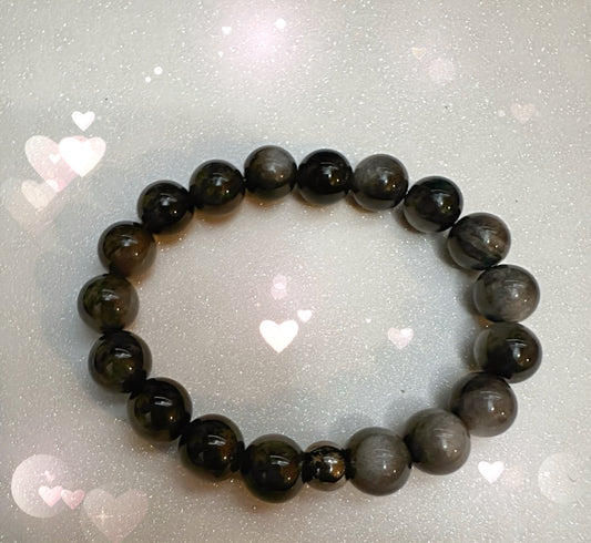 Black sunstone men’s bracelet