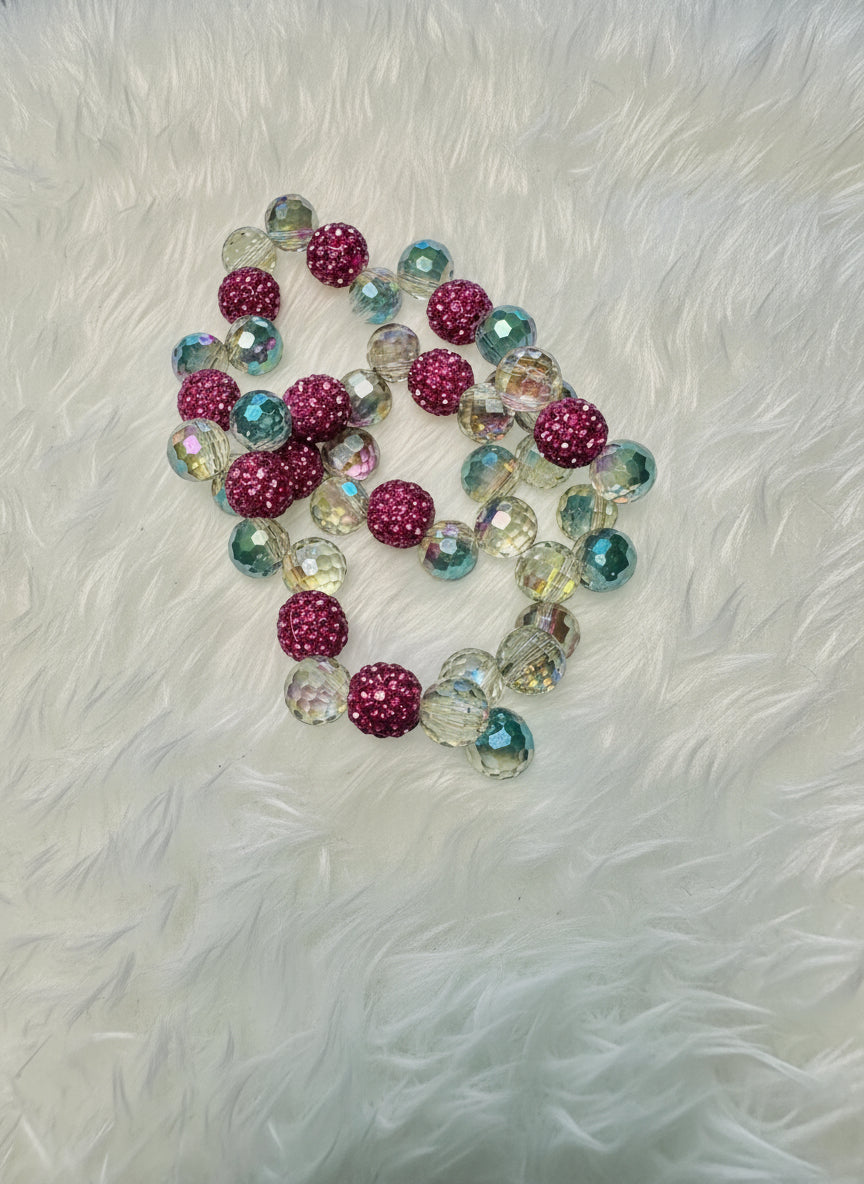 Sparkling Beaded Stretch Bracelets – Handmade Jewelry Set (2pcs)