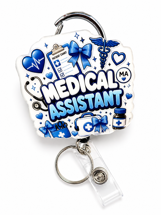 Medical Assistant Badge Reel – Blue Edition