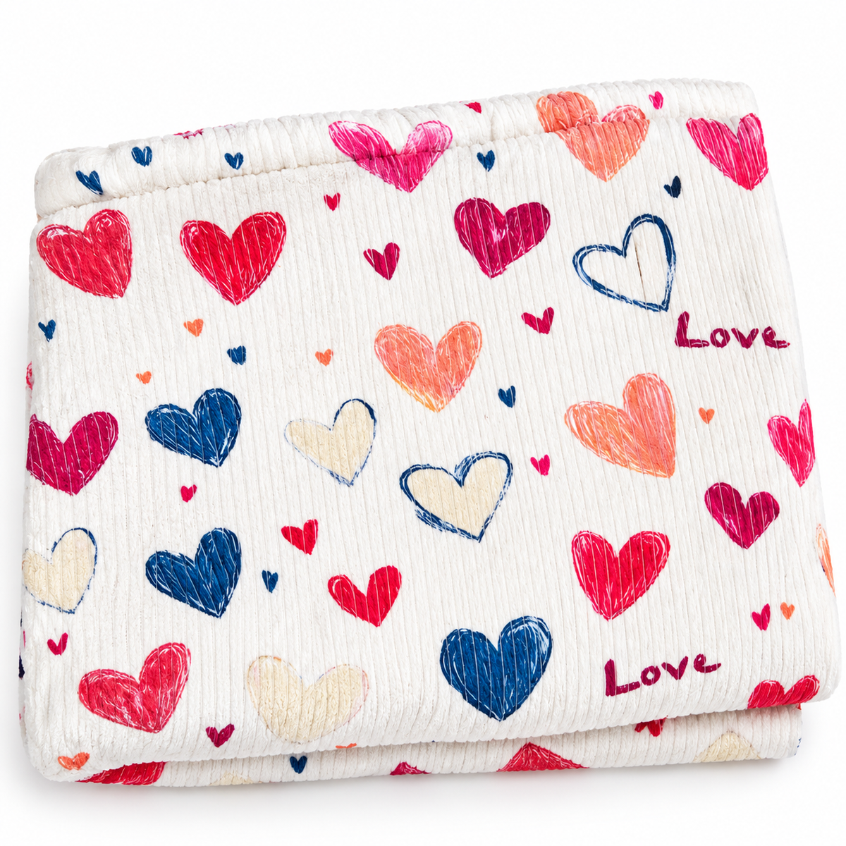 Colorful Hearts & Love Makeup Bag