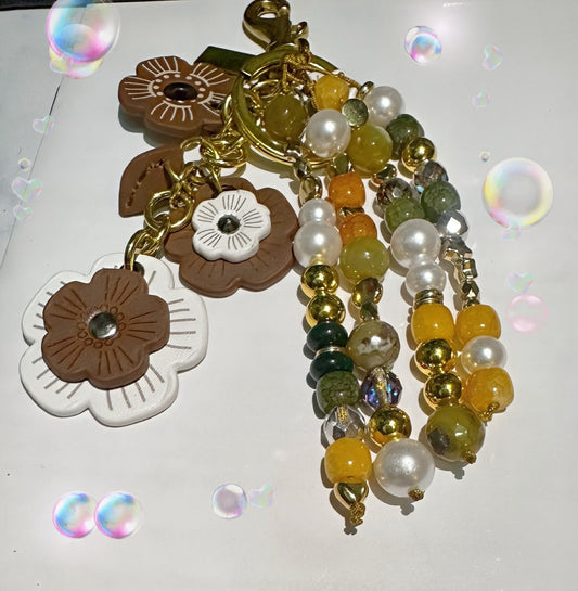 Luxury Flower bag charm