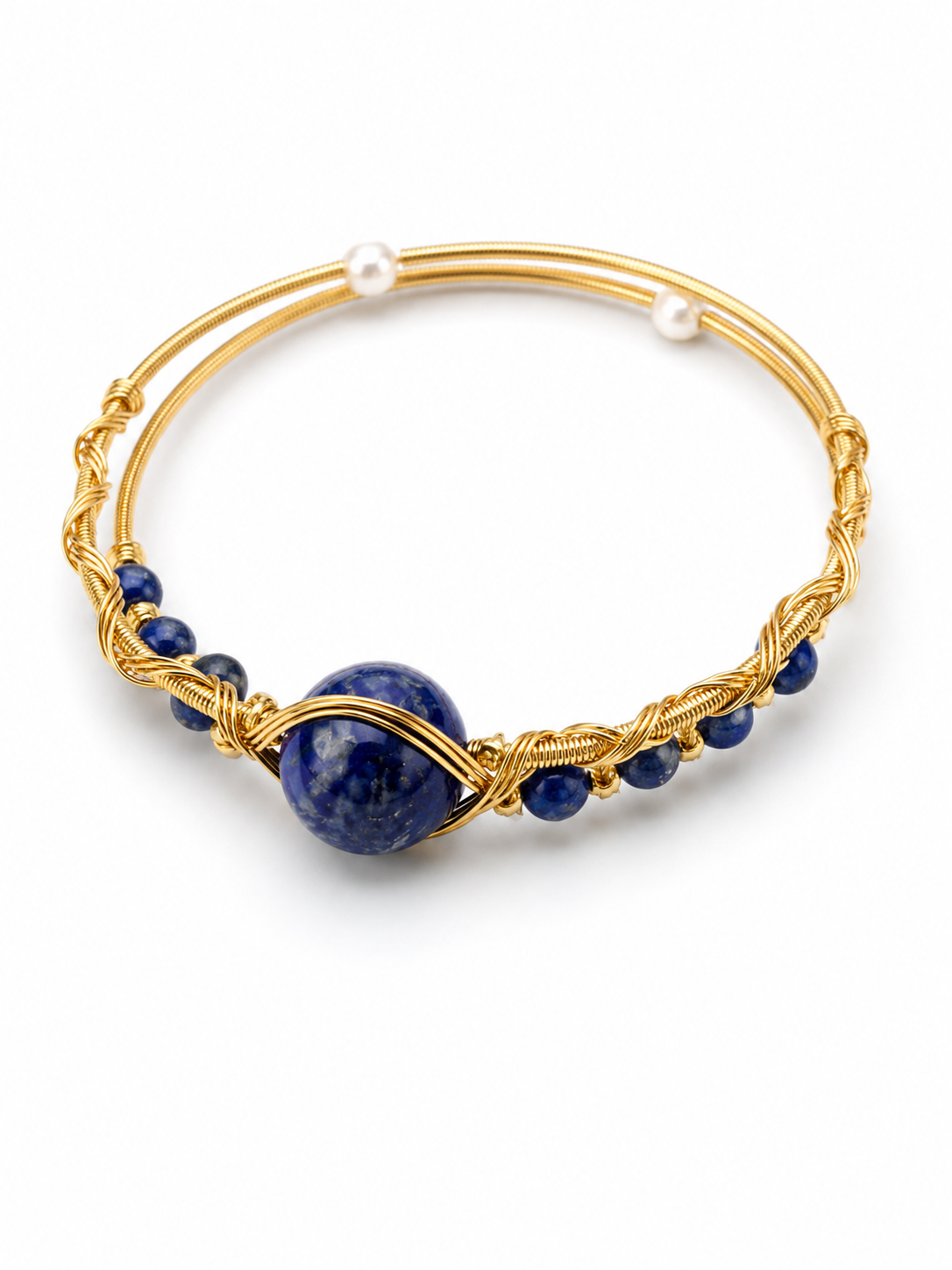 Midnight Sapphire Luxe Wire-Wrapped Bracelet