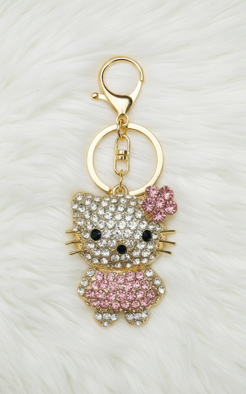 ✨ Sparkling Hello Kitty Keychain – Pink Glam Edition ✨