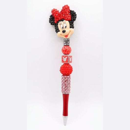 ❤️ Sparkly Red Character Beaded Pen – Handmade Bling Pen by JJCREATIONZ ❤️